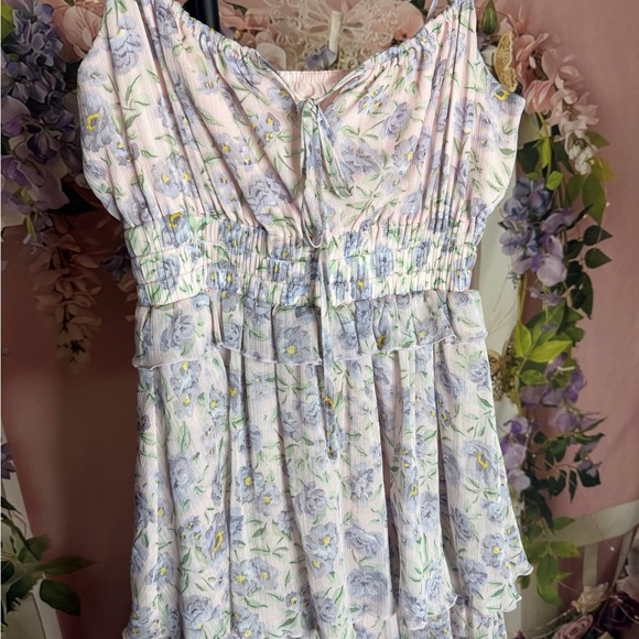 Storia Floral Lavender Tiered Maxi Dress, NWT, Size Small - Picture 8 of 9